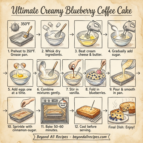 Ultimate Creamy Blueberry Coffee Cake instructions