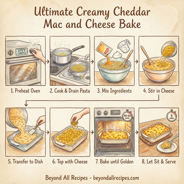 Ultimate Creamy Cheddar Mac and Cheese Bake instructions