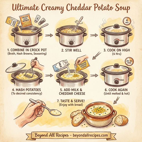 Ultimate Creamy Cheddar Potato Soup instructions