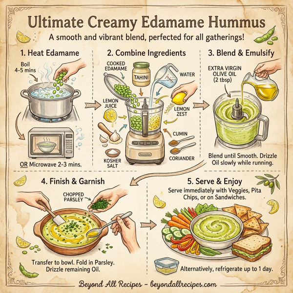 Ultimate Creamy Edamame Hummus instructions
