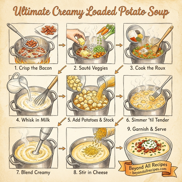 Ultimate Creamy Loaded Potato Soup instructions
