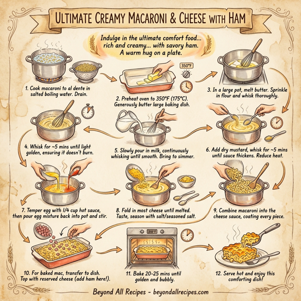 Ultimate Creamy Macaroni and Cheese with Ham instructions