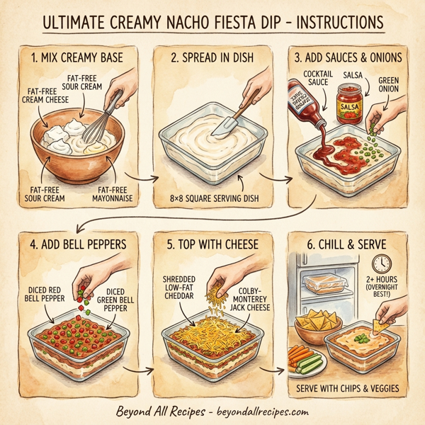 Ultimate Creamy Nacho Fiesta Dip instructions