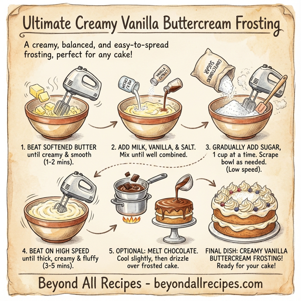 Ultimate Creamy Vanilla Buttercream Frosting instructions