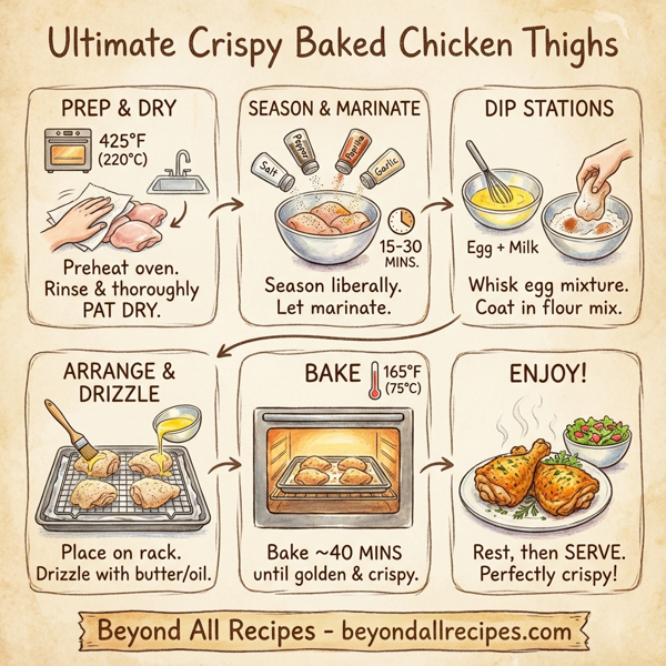 Ultimate Crispy Baked Chicken Thighs instructions