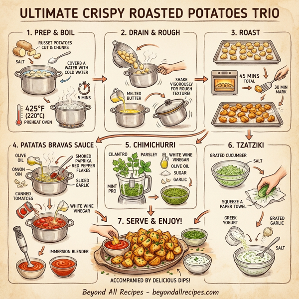 Ultimate Crispy Roasted Potatoes Trio instructions