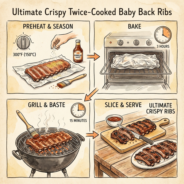Ultimate Crispy Twice-Cooked Baby Back Ribs instructions