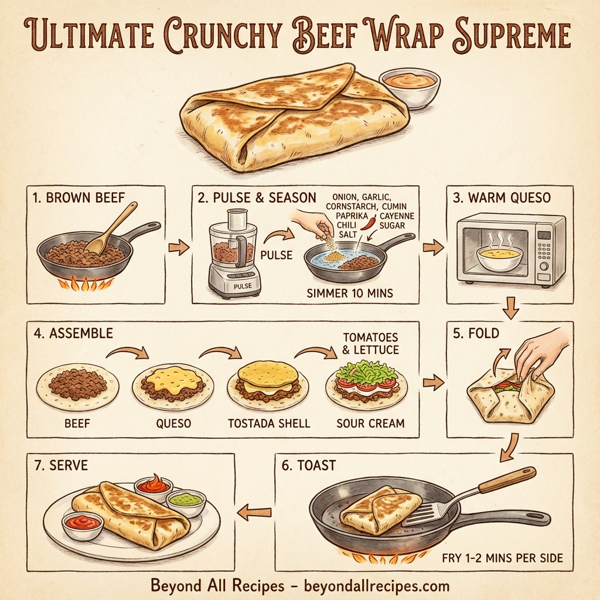 Ultimate Crunchy Beef Wrap Supreme instructions