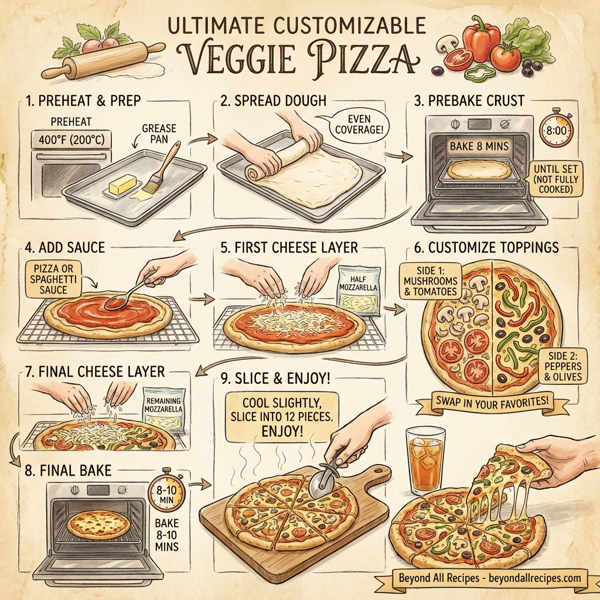 Ultimate Customizable Veggie Pizza instructions