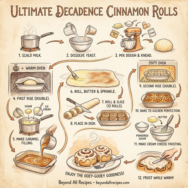 Ultimate Decadence Cinnamon Rolls instructions