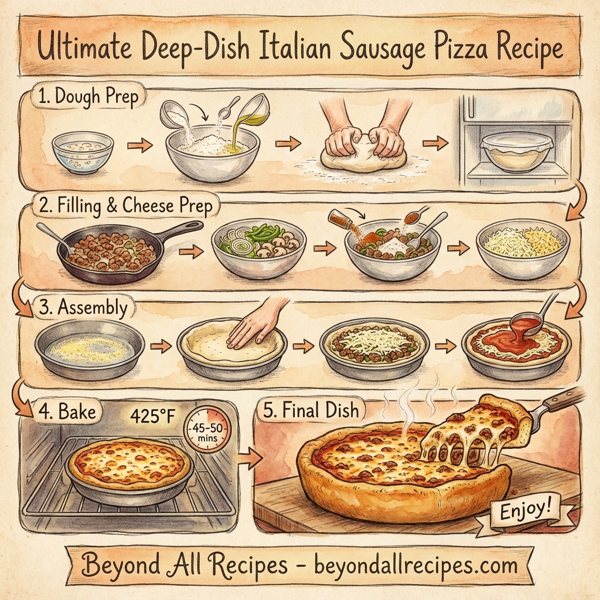 Ultimate Deep-Dish Italian Sausage Pizza instructions