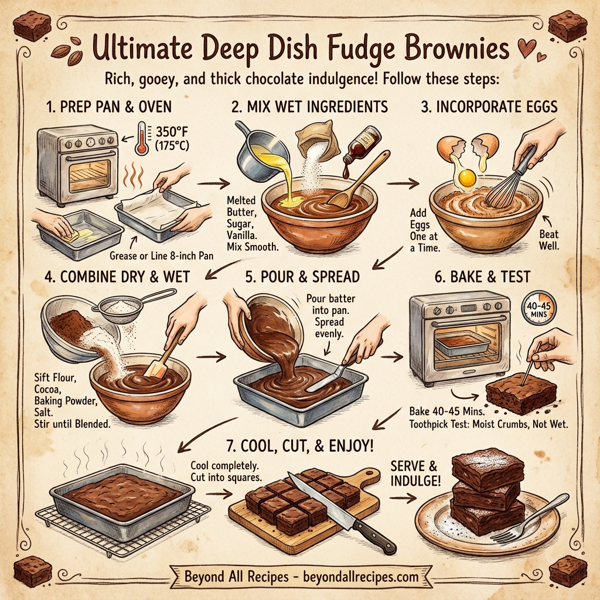 Ultimate Deep Dish Fudge Brownies instructions