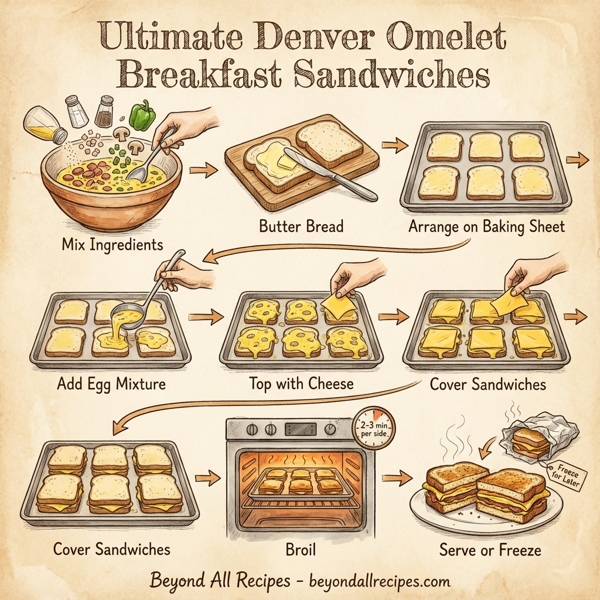 Ultimate Denver Omelet Breakfast Sandwiches instructions