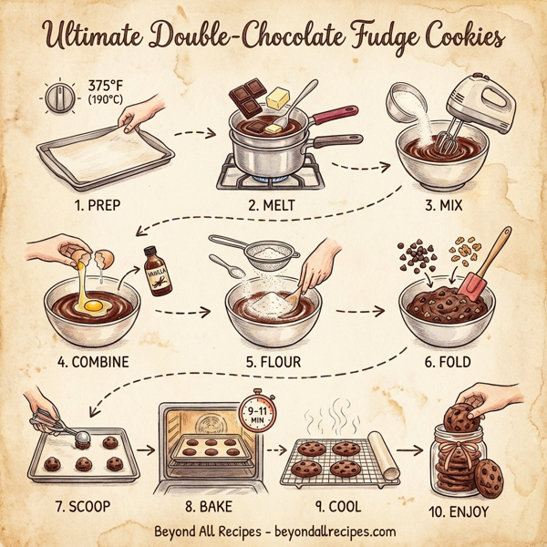 Ultimate Double-Chocolate Fudge Cookies instructions