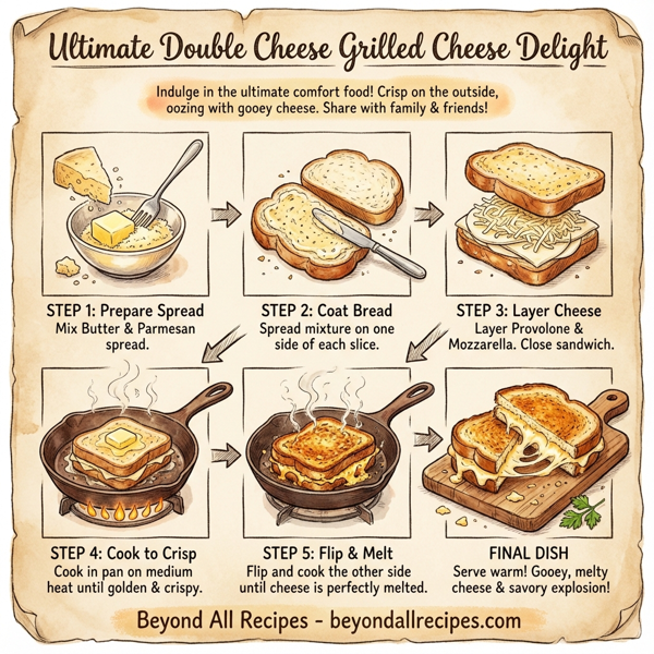 Ultimate Double Cheese Grilled Cheese Delight instructions