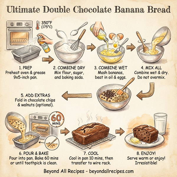 Ultimate Double Chocolate Banana Bread instructions