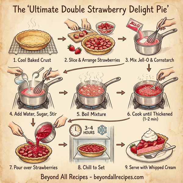 Ultimate Double Strawberry Delight Pie instructions