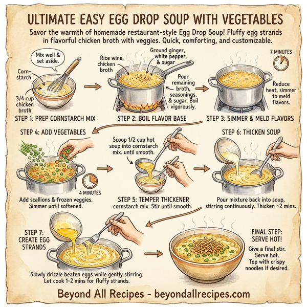 Ultimate Easy Egg Drop Soup with Vegetables instructions