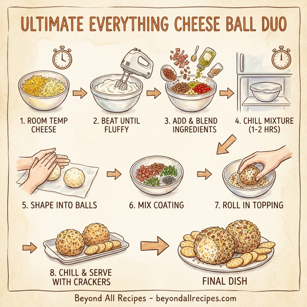 Ultimate Everything Cheese Ball Duo instructions
