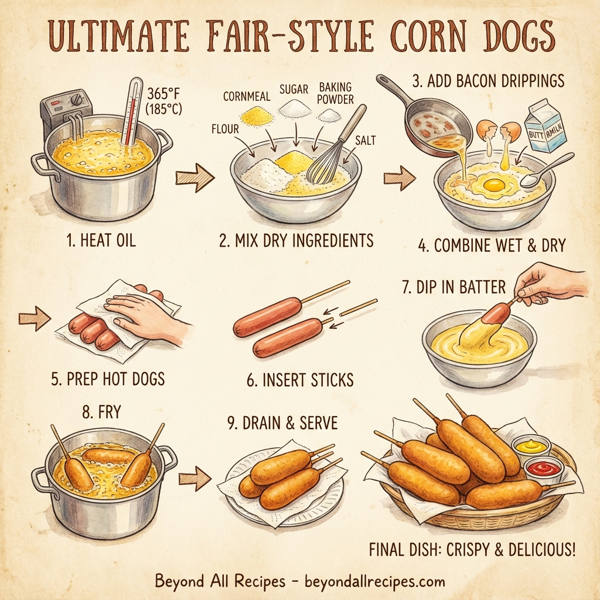 Ultimate Fair-Style Corn Dogs instructions