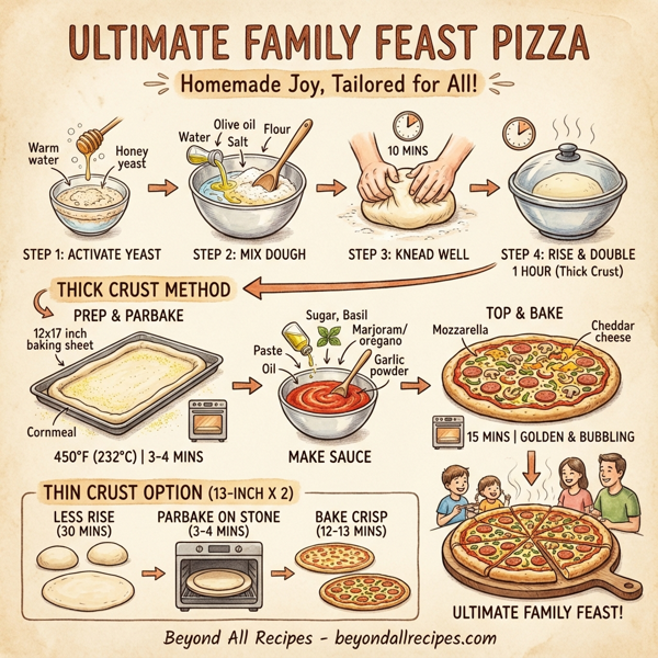 Ultimate Family Feast Pizza instructions