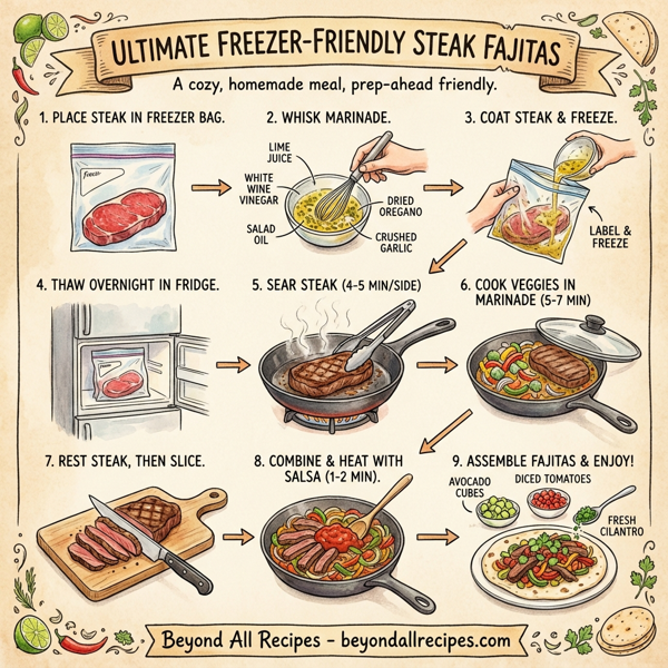 Ultimate Freezer-Friendly Steak Fajitas instructions