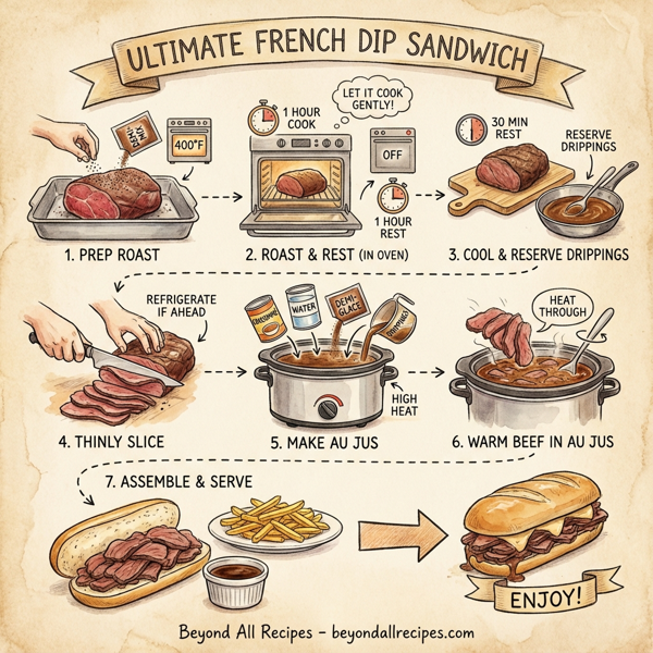 Ultimate French Dip Sandwich instructions