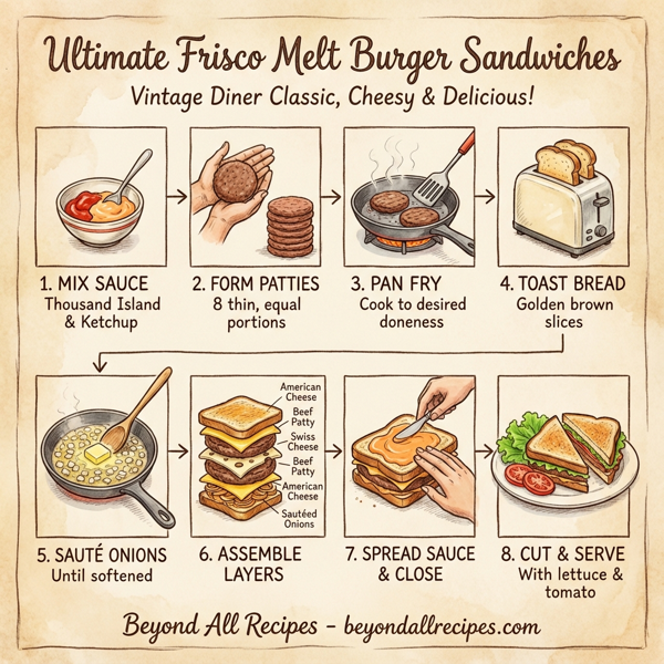 Ultimate Frisco Melt Burger Sandwiches instructions