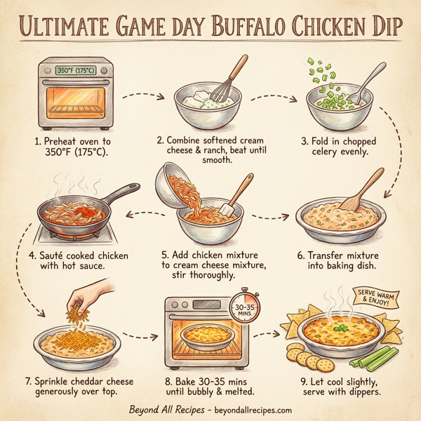 Ultimate Game Day Buffalo Chicken Dip instructions