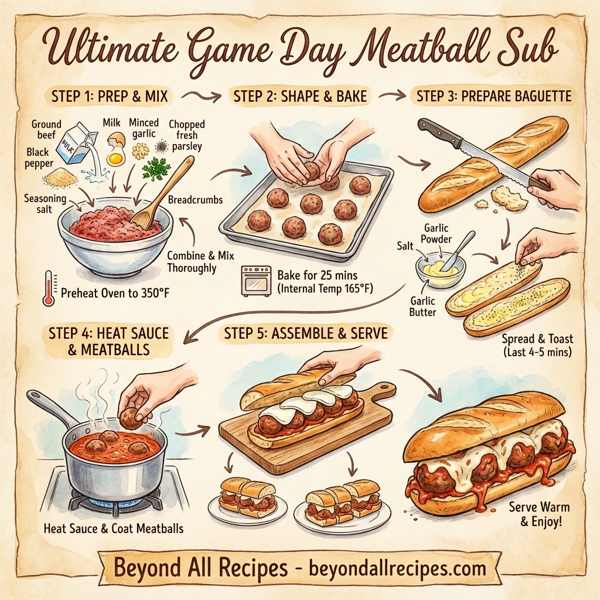 Ultimate Game Day Meatball Sub instructions