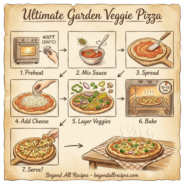 Ultimate Garden Veggie Pizza instructions