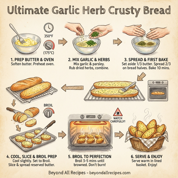 Ultimate Garlic Herb Crusty Bread instructions