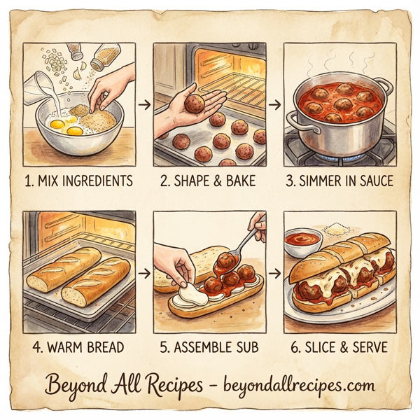 Ultimate Giant Meatball Sub Sandwich instructions