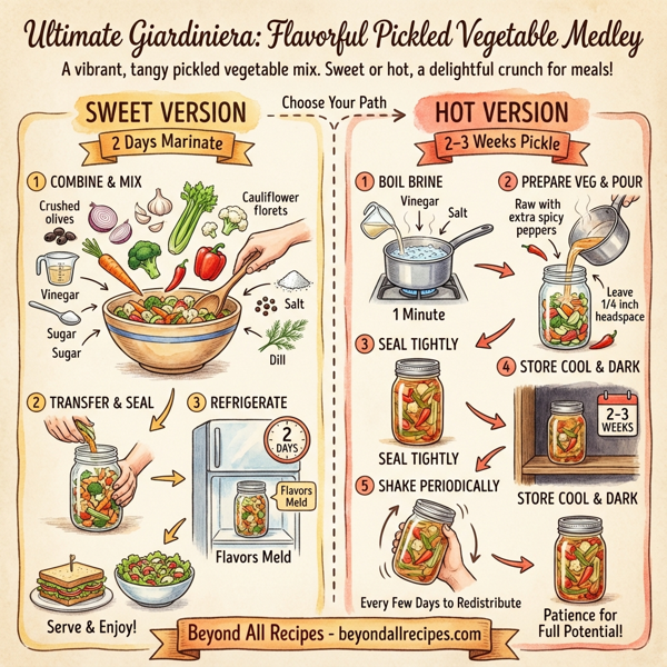Ultimate Giardiniera: Flavorful Pickled Vegetable Medley instructions
