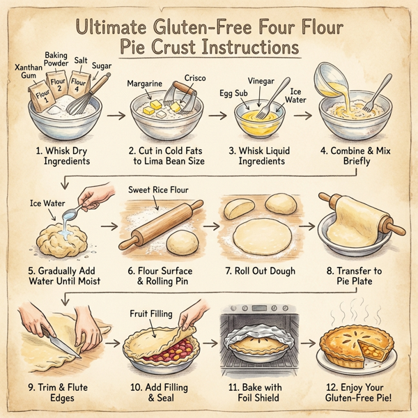 Ultimate Gluten-Free Four Flour Pie Crust instructions