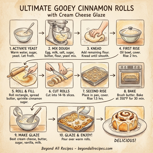 Ultimate Gooey Cinnamon Rolls with Cream Cheese Glaze instructions