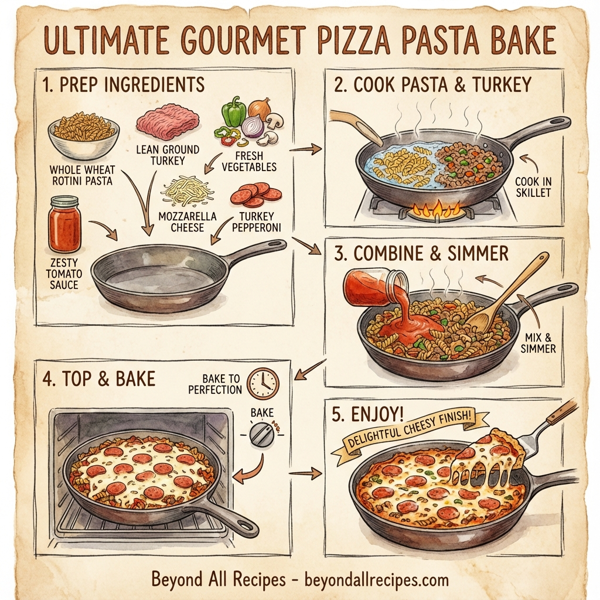 Ultimate Gourmet Pizza Pasta Bake instructions