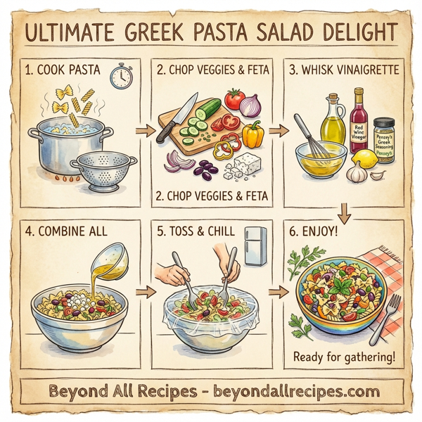 Ultimate Greek Pasta Salad Delight instructions