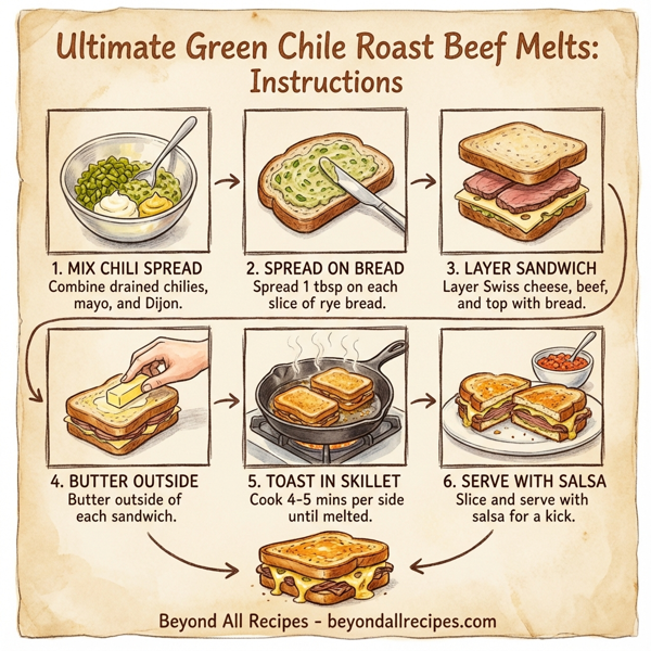 Ultimate Green Chile Roast Beef Melts instructions