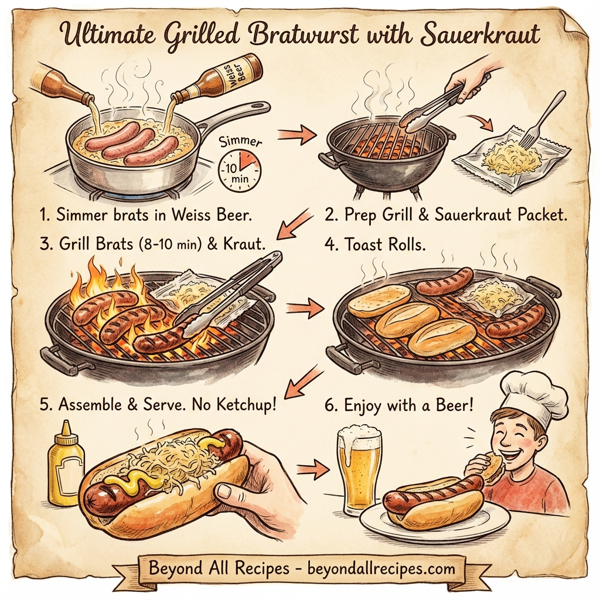 Ultimate Grilled Bratwurst with Sauerkraut instructions