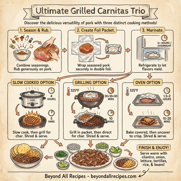 Ultimate Grilled Carnitas Trio instructions