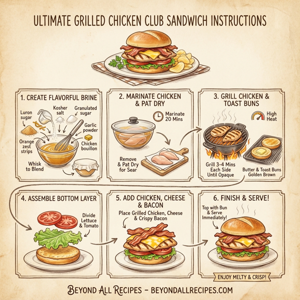 Ultimate Grilled Chicken Club Sandwich instructions