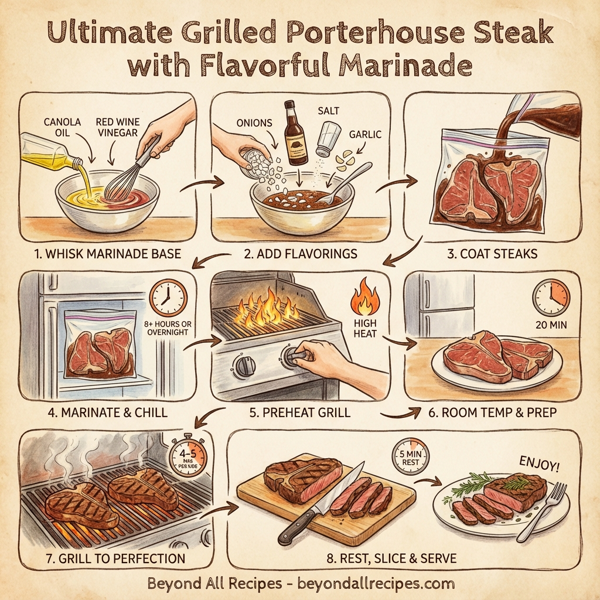 Ultimate Grilled Porterhouse Steak with Flavorful Marinade instructions