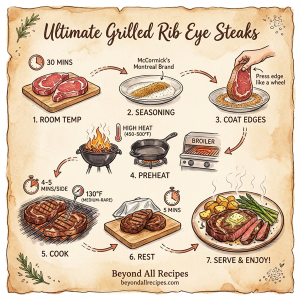 Ultimate Grilled Rib Eye Steaks instructions