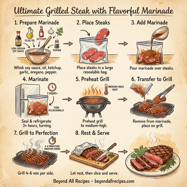Ultimate Grilled Steak with Flavorful Marinade instructions