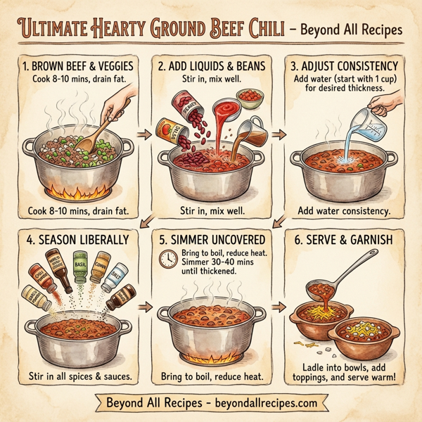 Ultimate Hearty Ground Beef Chili instructions