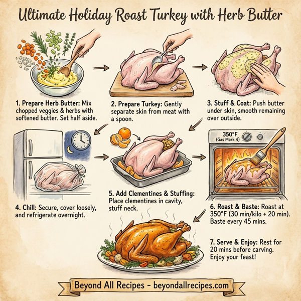 Ultimate Holiday Roast Turkey with Herb Butter instructions