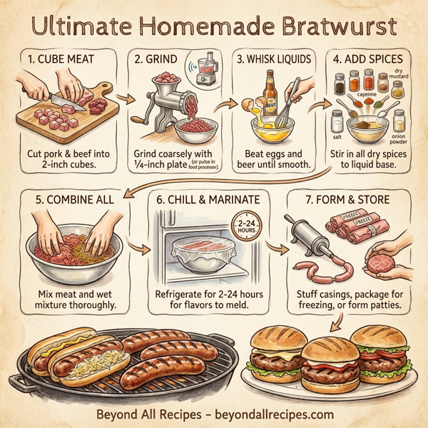 Ultimate Homemade Bratwurst instructions
