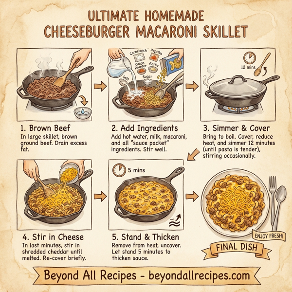 Ultimate Homemade Cheeseburger Macaroni Skillet instructions