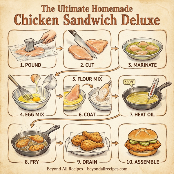 Ultimate Homemade Chicken Sandwich Deluxe instructions